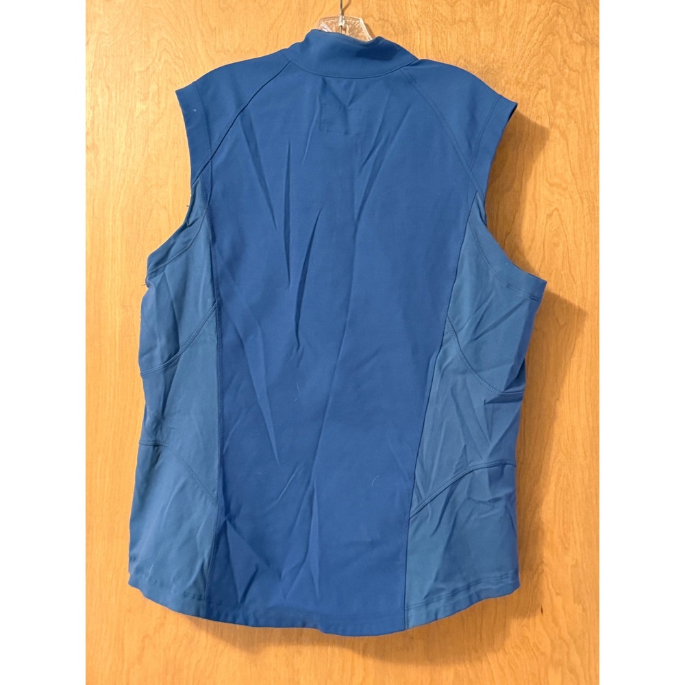 Helly Hansen Blue Softshell Full Zip Vest Womens L Fleece Lined Outdoor Hiking - Picture 2 of 5